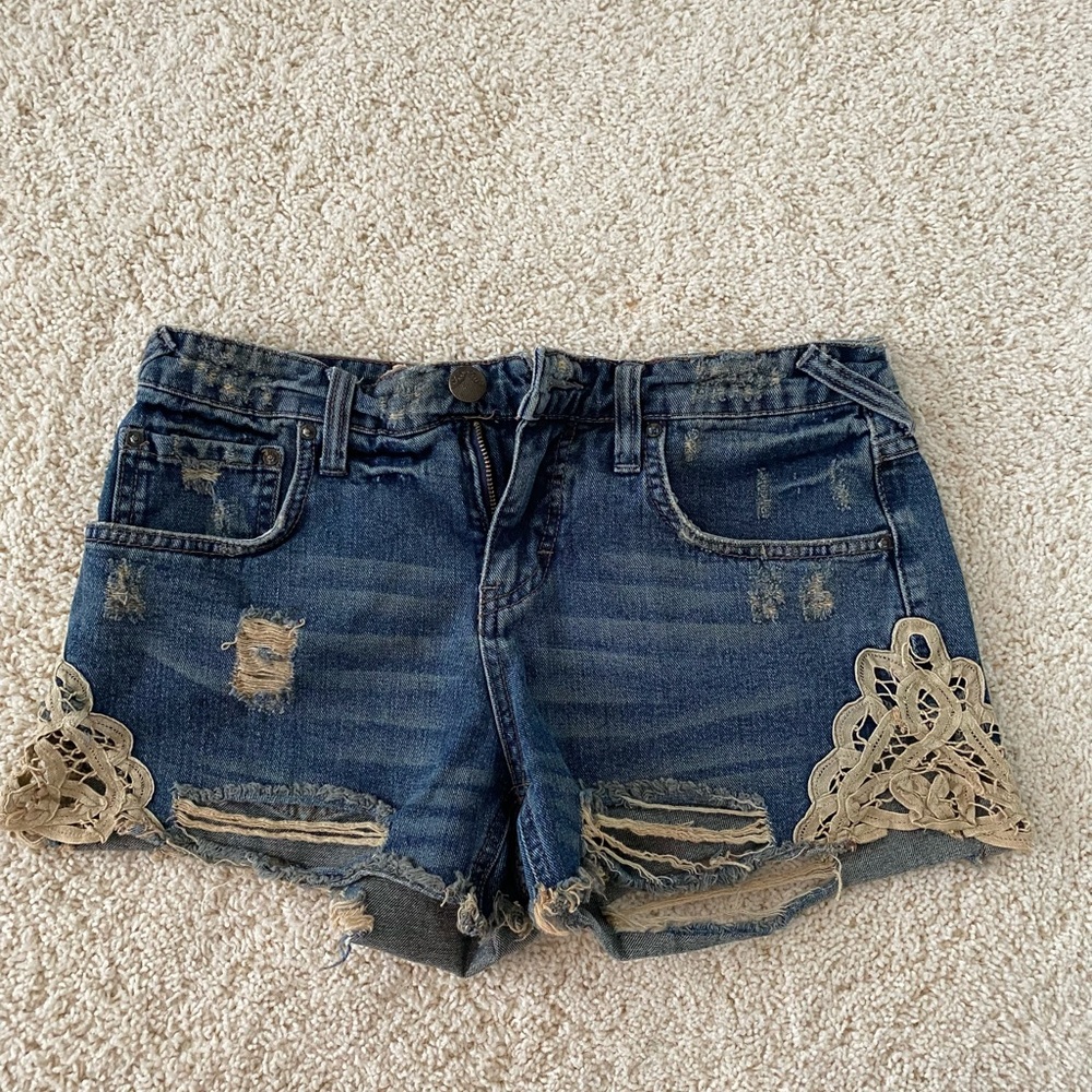 Free People Denim Shorts Size 26